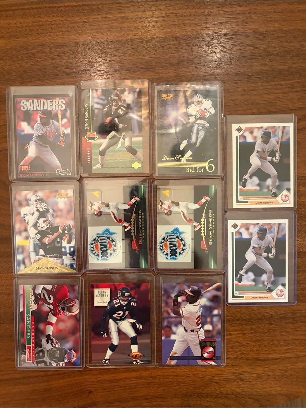 Deion Sanders Trading Card Lot l